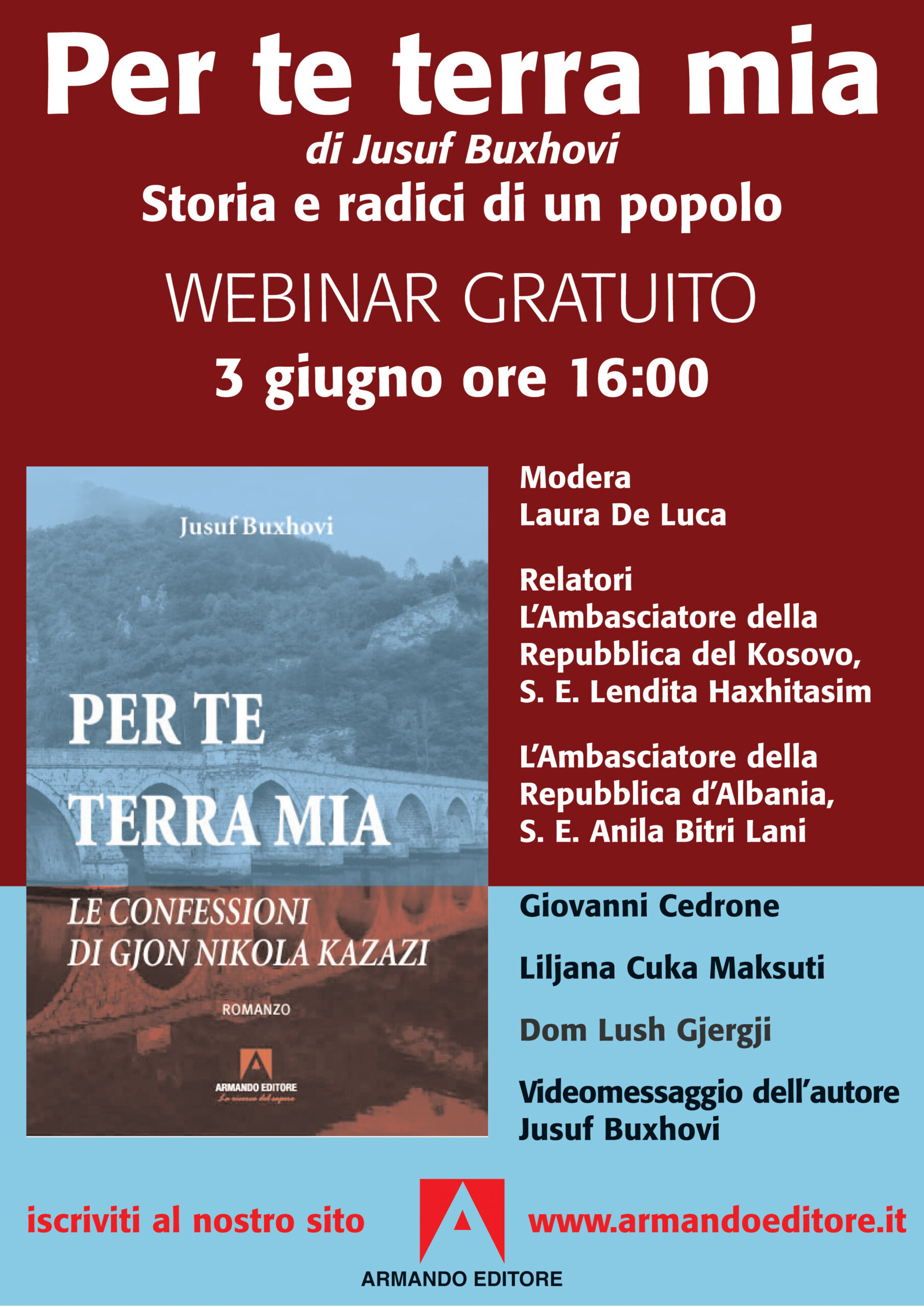 Per te terra mia di Jusuf Buxhovi (Webinar Gratuito)